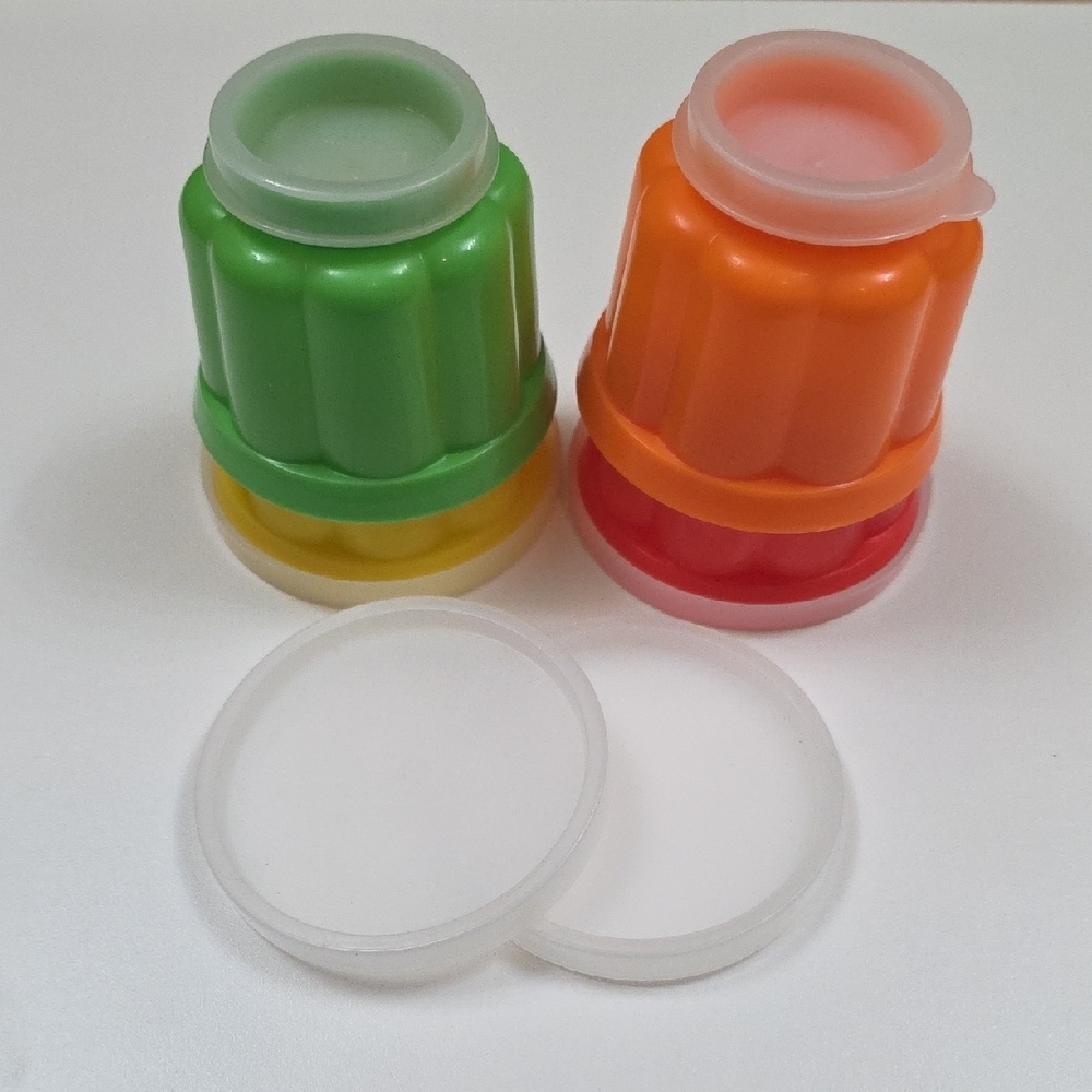 Colorful Individual Jello Mold Set - Red, Green, Yellow, Orange - Picture 5 of 5